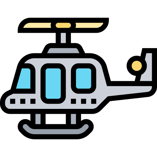 helicóptero Meticulous Lineal Color Ícone