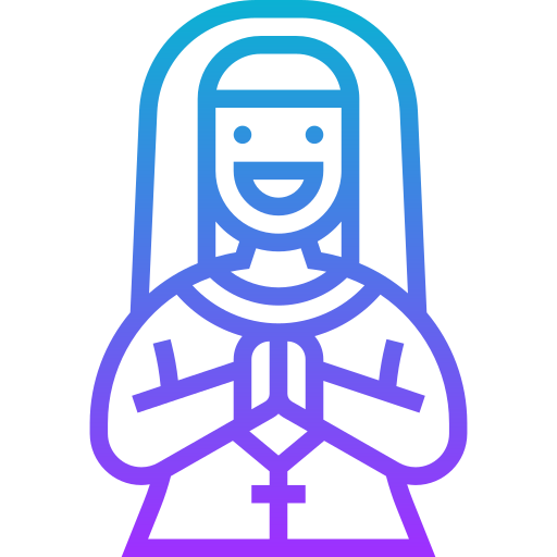 수녀 Meticulous Gradient icon
