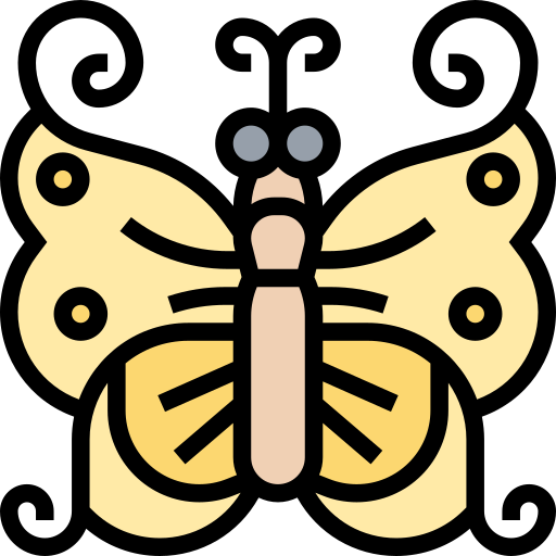 vlinder Meticulous Lineal Color icoon