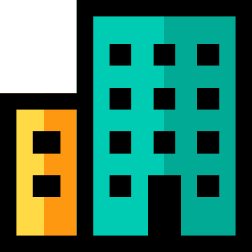 edificio Pixel Linear color icono