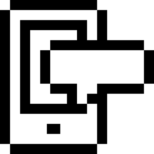 mensaje Pixel Outline icono