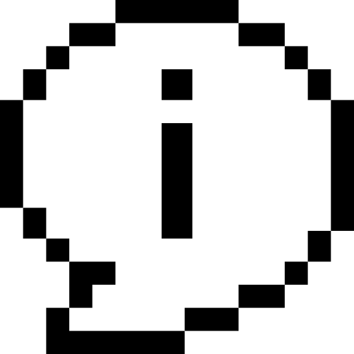 informacje Pixel Outline ikona