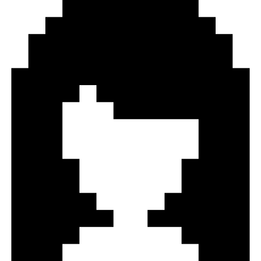 vrouw Pixel Solid icoon