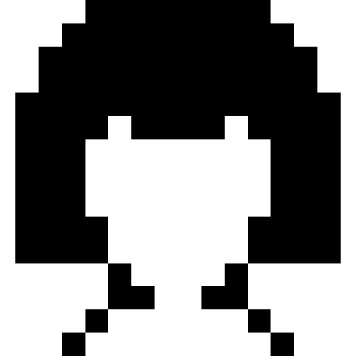 Woman Pixel Solid icon