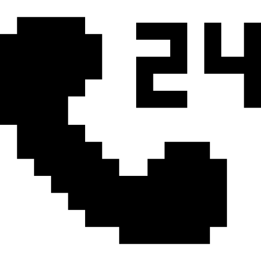 24 stunden Pixel Solid icon
