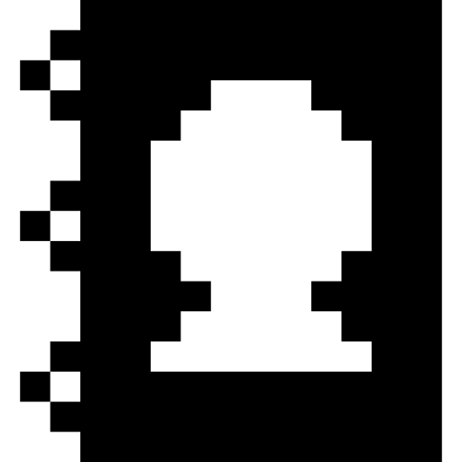 lista kontaktów Pixel Solid ikona