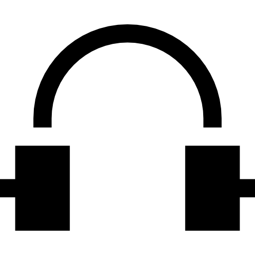 kopfhörer Basic Straight Filled icon