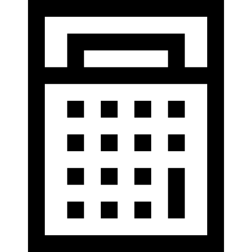 taschenrechner Basic Straight Lineal icon