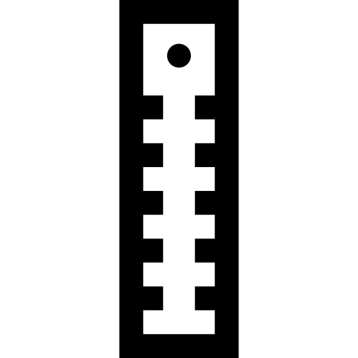 liniaal Basic Straight Lineal icoon