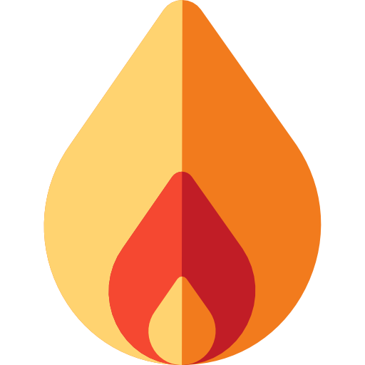 ogień Basic Rounded Flat ikona
