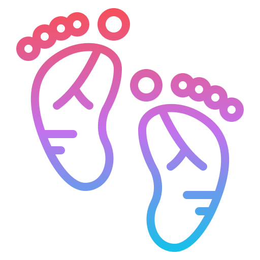 Footprint Iconixar Gradient icon
