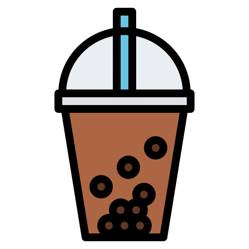 Bubble tea Iconixar Lineal Color icon