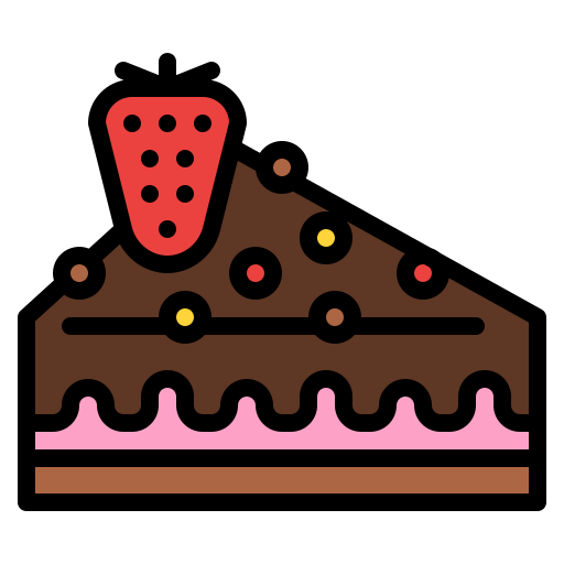 torta di fragole Iconixar Lineal Color icona