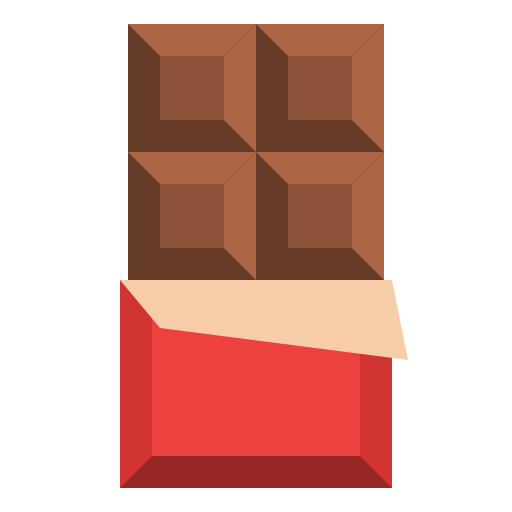barra de chocolate Iconixar Flat icono
