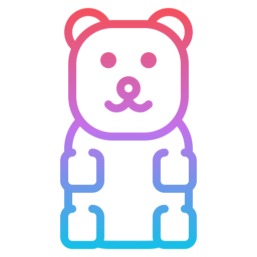 젤리 곰 Iconixar Gradient icon