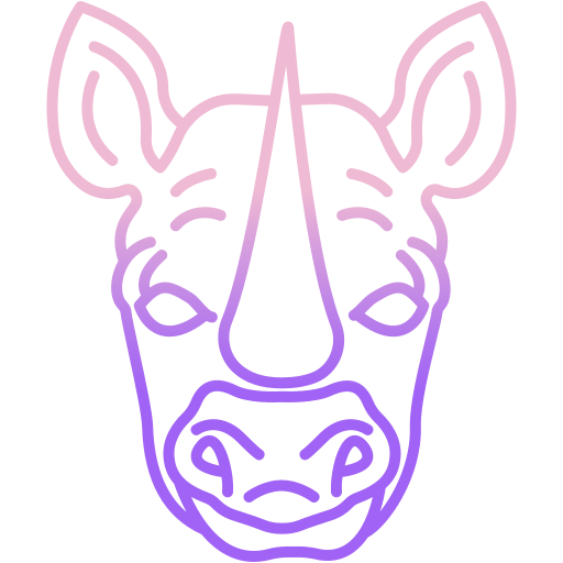 Rhinoceros Icongeek26 Outline Gradient icon