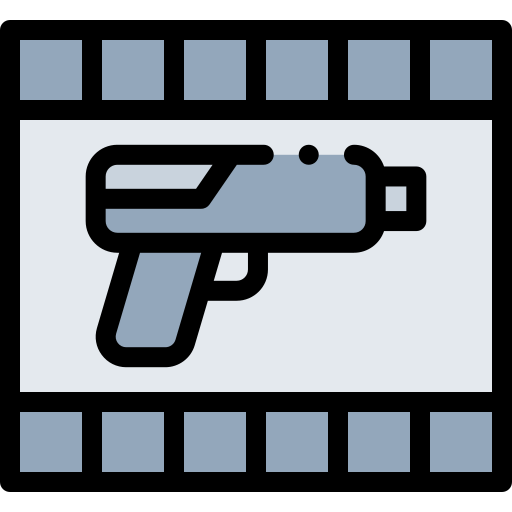 actionfilm Detailed Rounded Lineal color icon