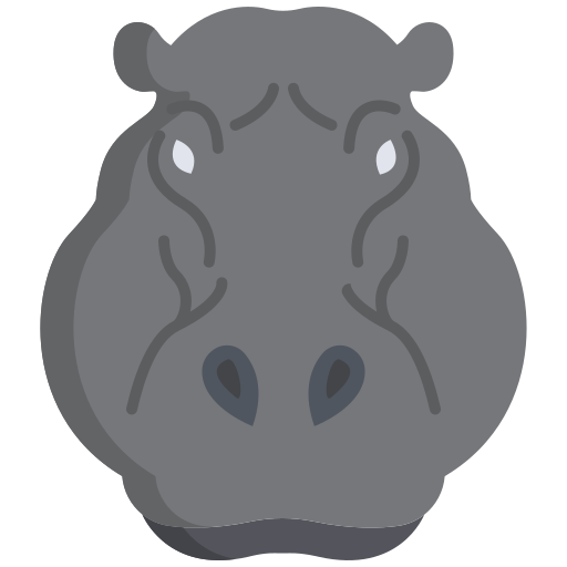 hipopotam Icongeek26 Flat ikona