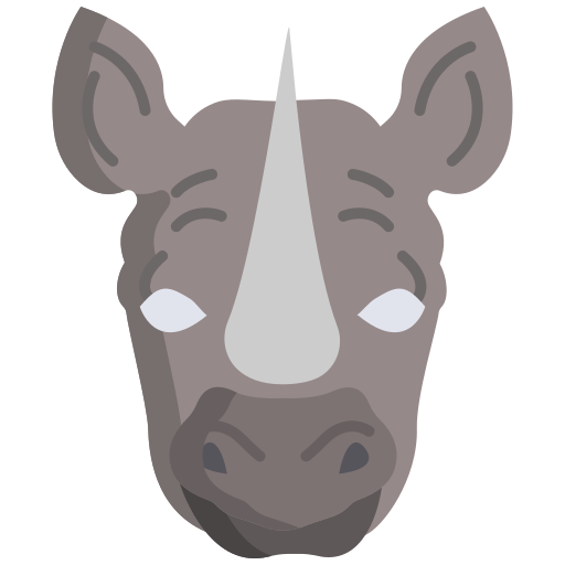 rinoceronte Icongeek26 Flat icona