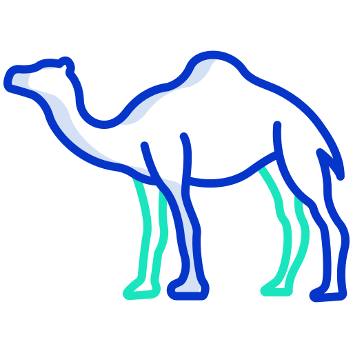 camello Icongeek26 Outline Colour icono