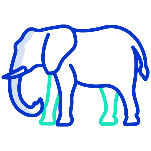 elefante Icongeek26 Outline Colour Ícone
