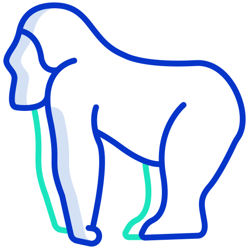 gorilla Icongeek26 Outline Colour icoon