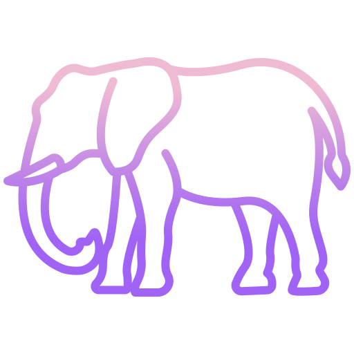 Elephant Icongeek26 Outline Gradient icon