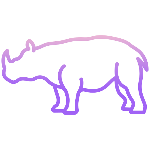 rinoceronte Icongeek26 Outline Gradient Ícone