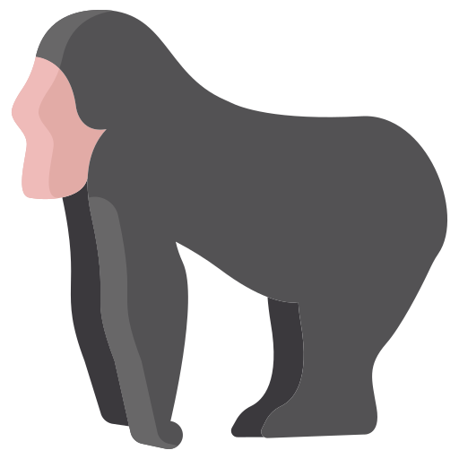 gorilla Icongeek26 Flat icoon
