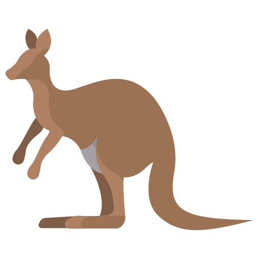 kangoeroe Icongeek26 Flat icoon