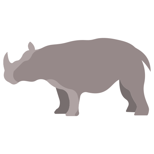 rinoceronte Icongeek26 Flat icona