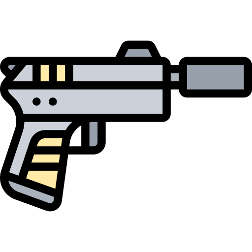 Laser gun Meticulous Lineal Color icon