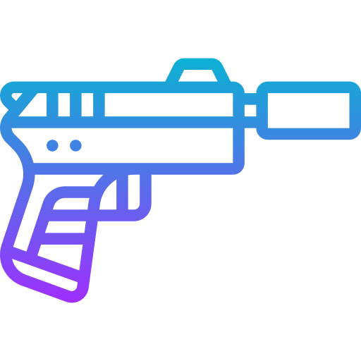 pistola laser Meticulous Gradient icono