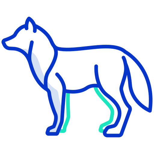 Wolf Icongeek26 Outline Colour icon