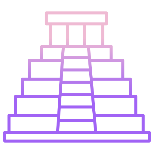 piramide maya Icongeek26 Outline Gradient icona