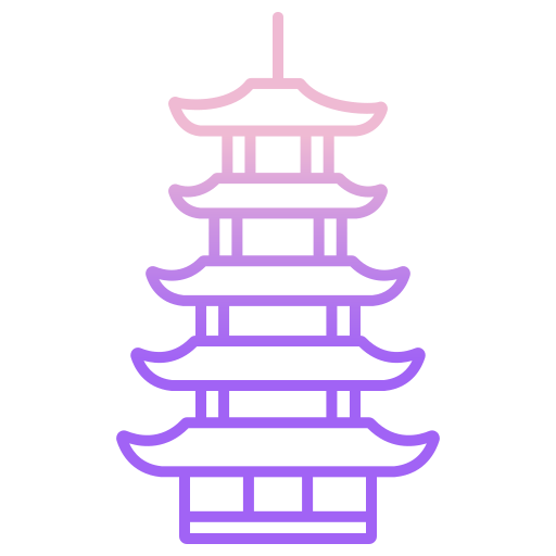 pagoda Icongeek26 Outline Gradient icona