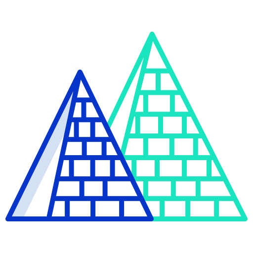 피라미드 Icongeek26 Outline Colour icon