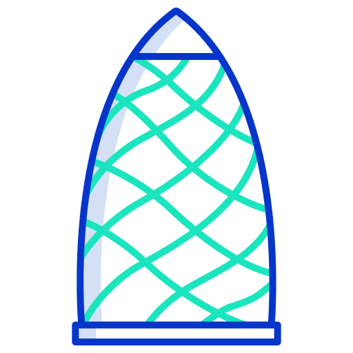 The gherkin Icongeek26 Outline Colour icon