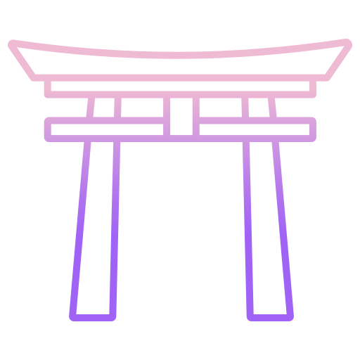 torii-poort Icongeek26 Outline Gradient icoon