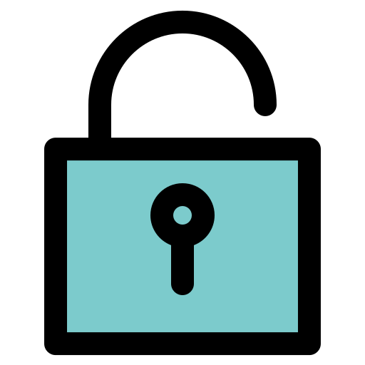 Open padlock Generic Outline Color icon