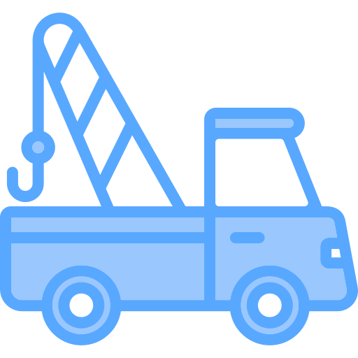 caminhão de reboque Generic Blue Ícone
