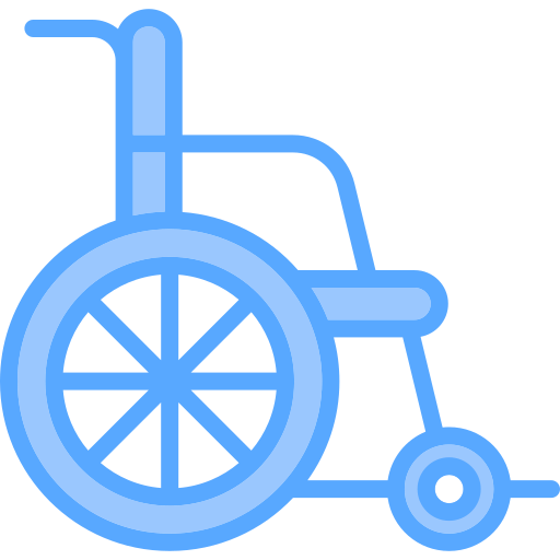 cadeira de rodas Generic Blue Ícone