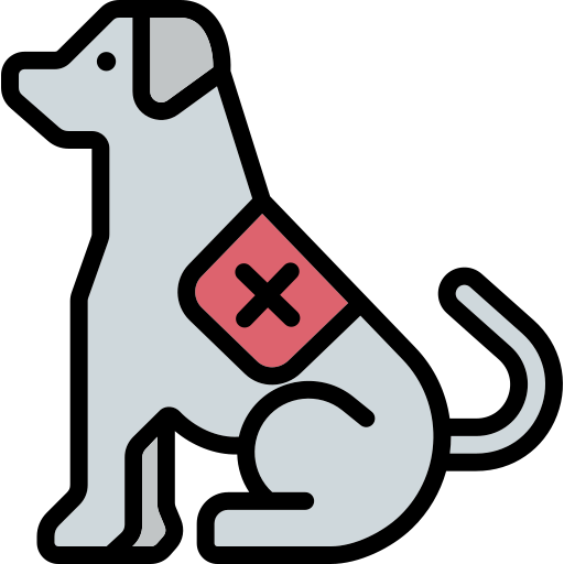 perro de rescate Generic Outline Color icono