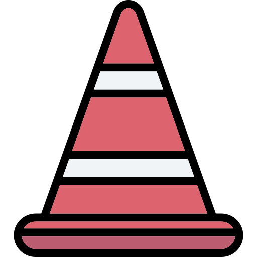 verkeerskegel Generic Outline Color icoon