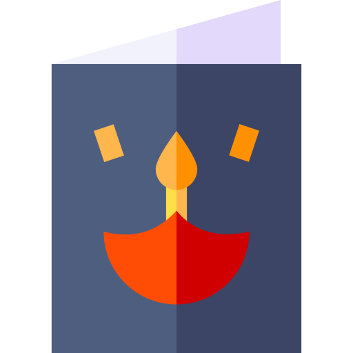 grußkarte Basic Straight Flat icon