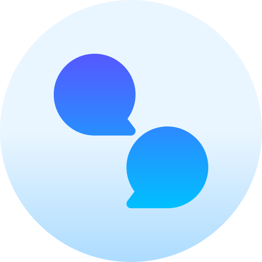 대화 Basic Gradient Circular icon