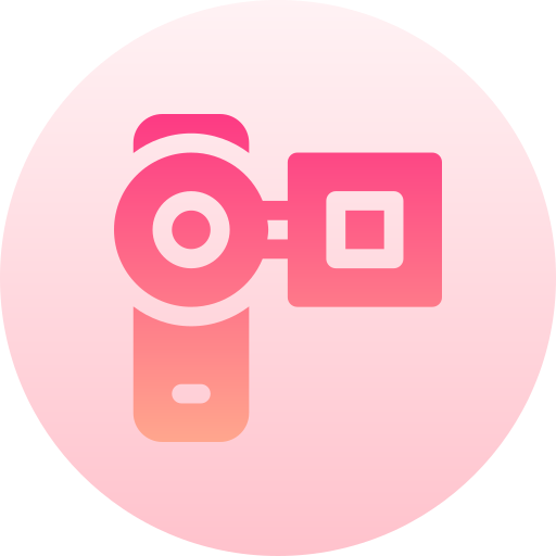 Camcorder Basic Gradient Circular icon