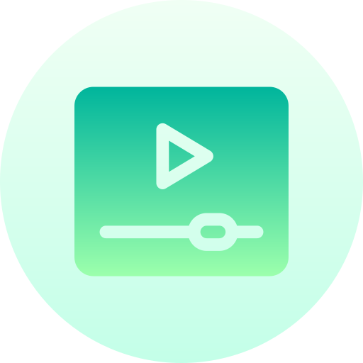 ビデオ Basic Gradient Circular icon