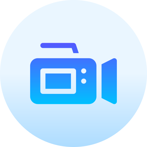 비디오 카메라 Basic Gradient Circular icon
