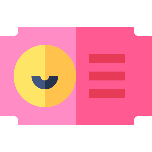 Ticket Basic Straight Flat icon